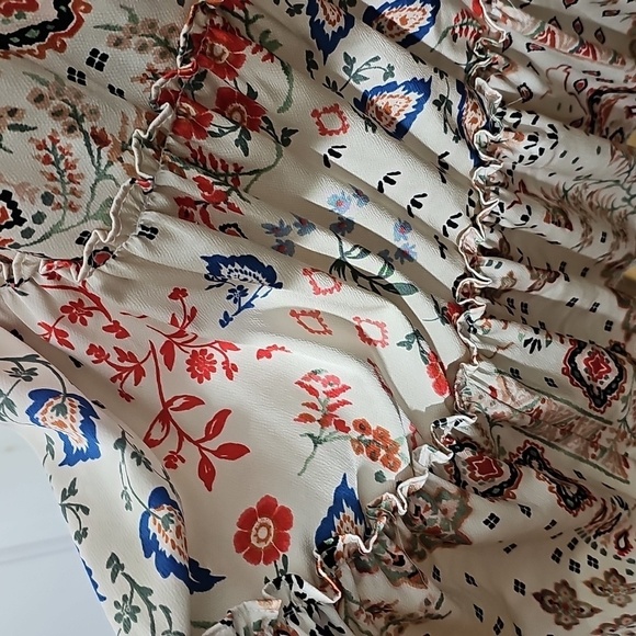 1. State Strapless Summer Tiered Ruffel Dress. Multipal Colors. Size Large. - Picture 4 of 7